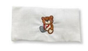 Körnerkissen, weiß, mit Bärchen-Motiv