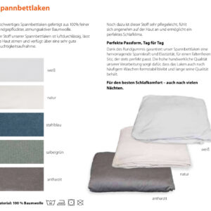 Spannbettlaken mit Gummirand,100 x 200 cm ,verschiedene Farben